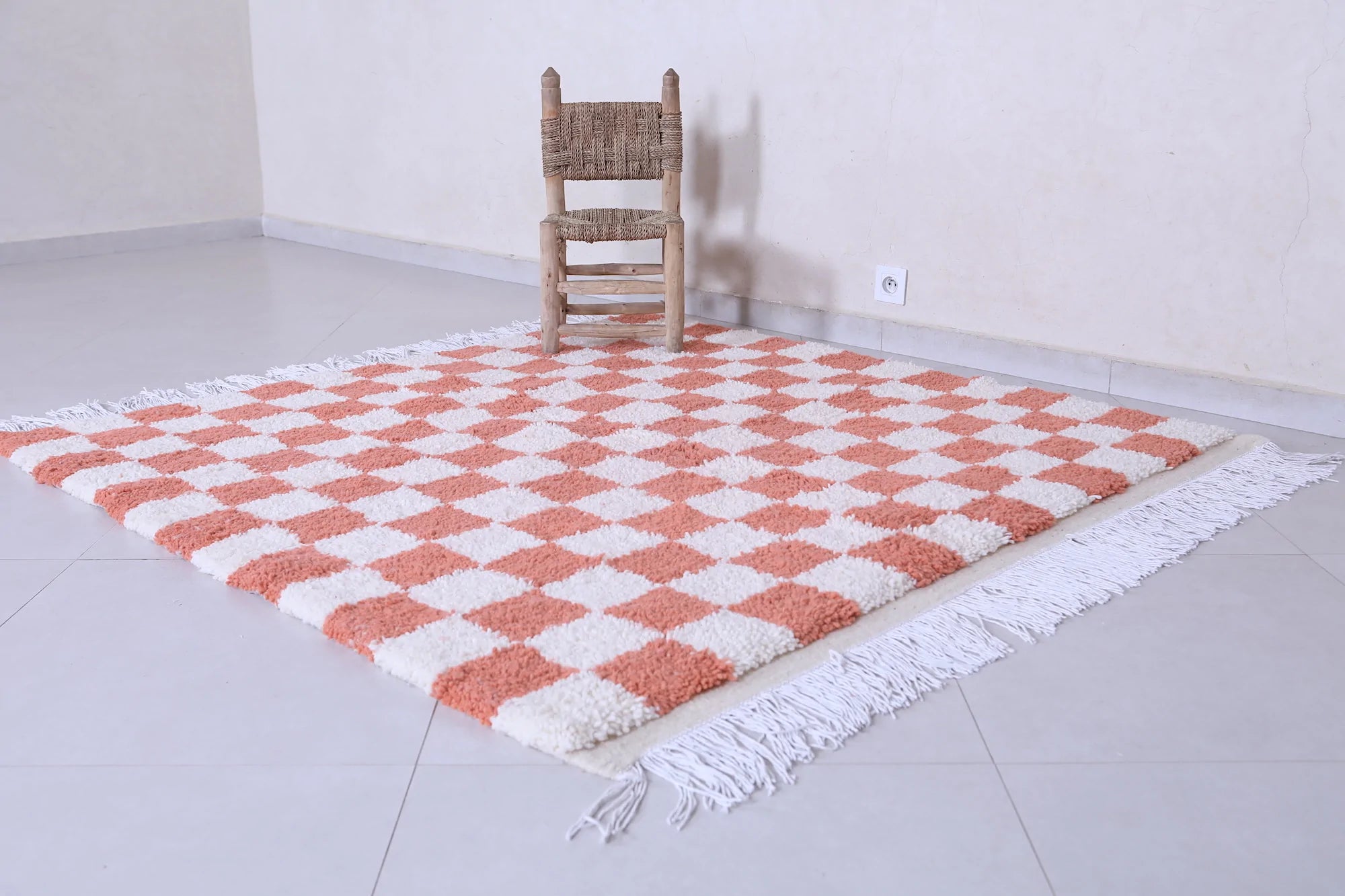 checkered rug - handmade rug - morocco rug