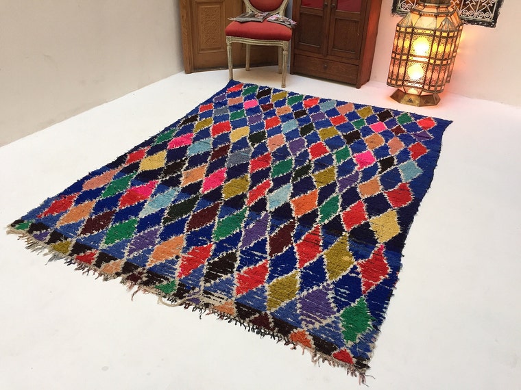 Moroccan rug boucherouite