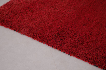 Small Red beni ourain rug 3.7 x 4.9 Feet
