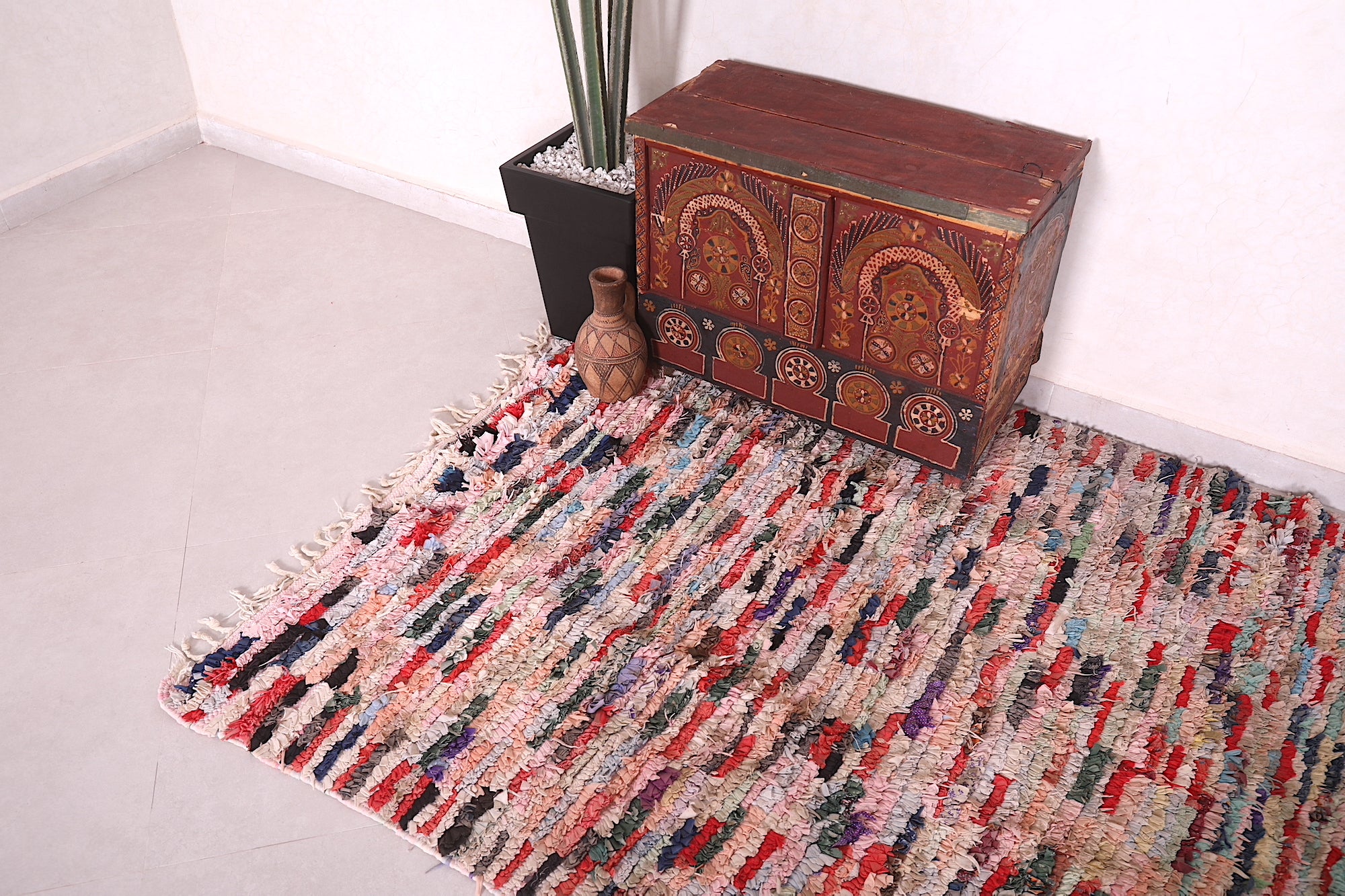 Moroccan Boucherouite rug