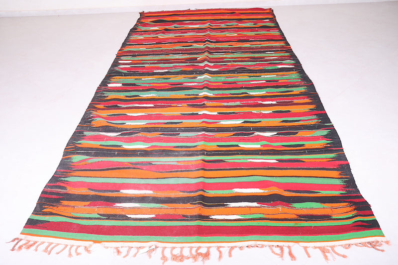 神话般的摩洛哥平面编织5.9ft x 12.5ft