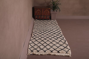 Moroccan Berber Hallway Rug Beige 3.1 x 9.3 Feet