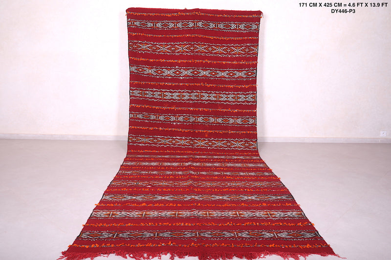 长摩洛哥地毯5.6英尺x 13.9英尺