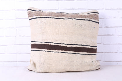 White Moroccan Pillow 19.6 inches X 20 inches