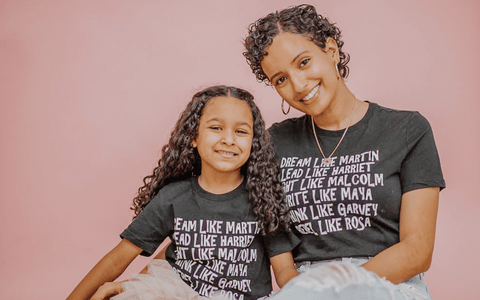 Dream like Martin Black Activists Matching Mommy and Me Black History Shirts