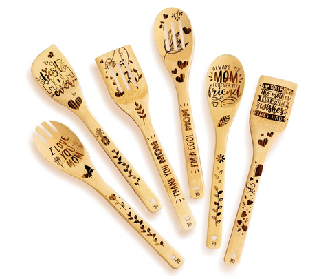 Mom Inspired Wooden Spoons Set