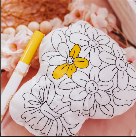Daisy Bouquet Coloring Doodle by Tiny Owl Gifts Co