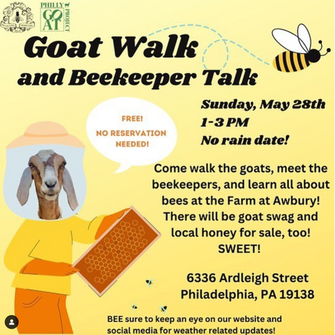 Philly Goat Walk and Beekeeper Talk