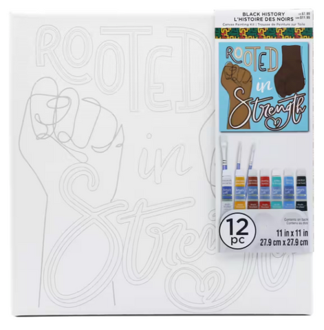 Rooted in Strength Canvas Painting for Black History Month