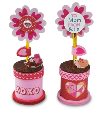 Valentine's Day Foam Flower Pot Craft for Kids