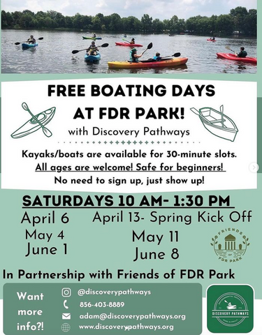Free Boating Days in FDR Park in South Philly