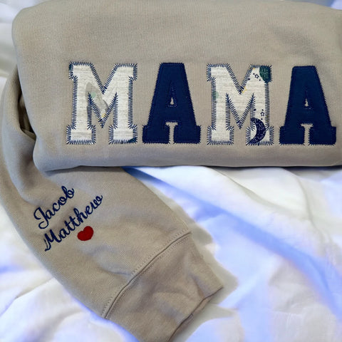 Embroidered MAMA Sweatshirt by Sewing From the Hart