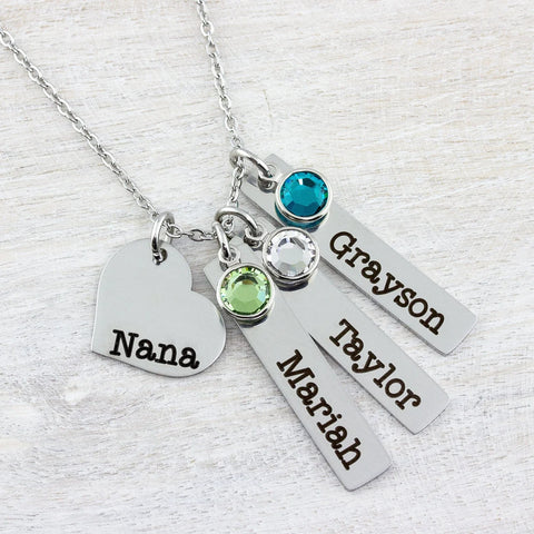 Custom Grandma Necklace by Heartfelt Tokens