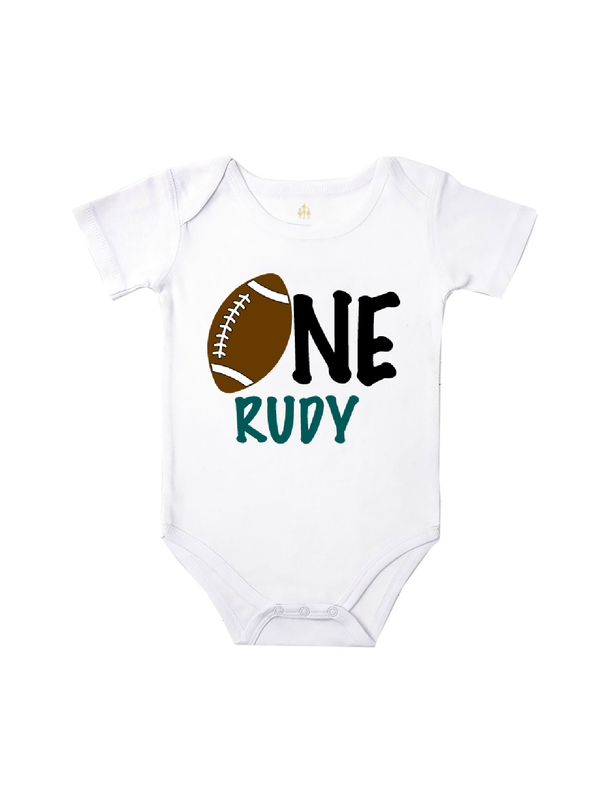 ONE Football Baby Bodysuits - White, Black, and Heather Gray