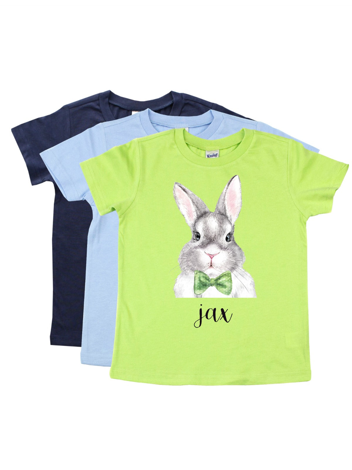 Girls Flower Crown Bunny Personalized Shirt Pink