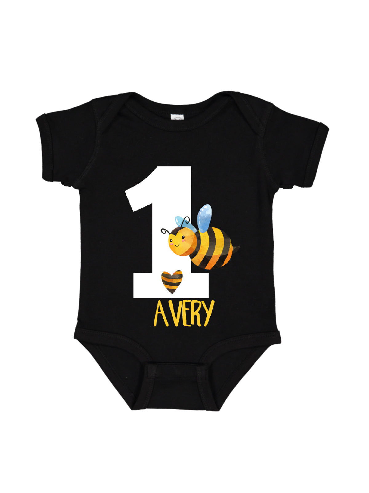 Bumble Bee & Hearts Personalized Shirt - White & Black