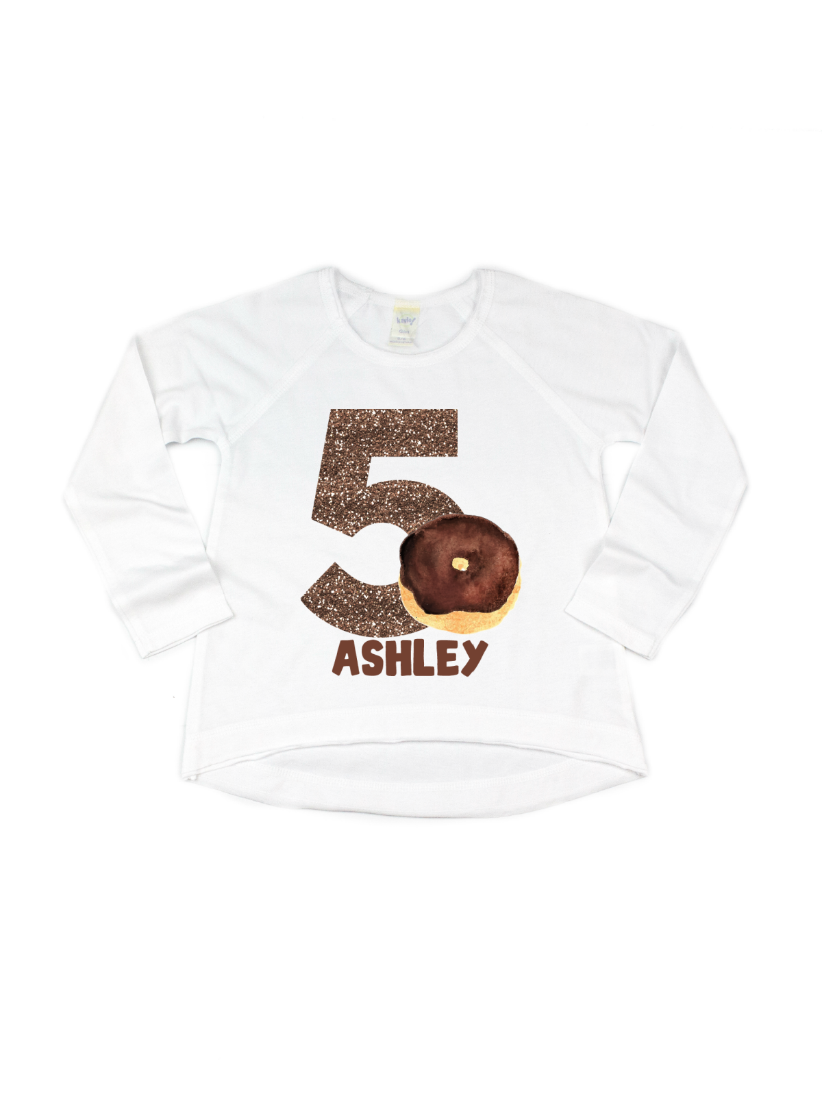 Glitter Chocolate Donut Shirt - Personalized