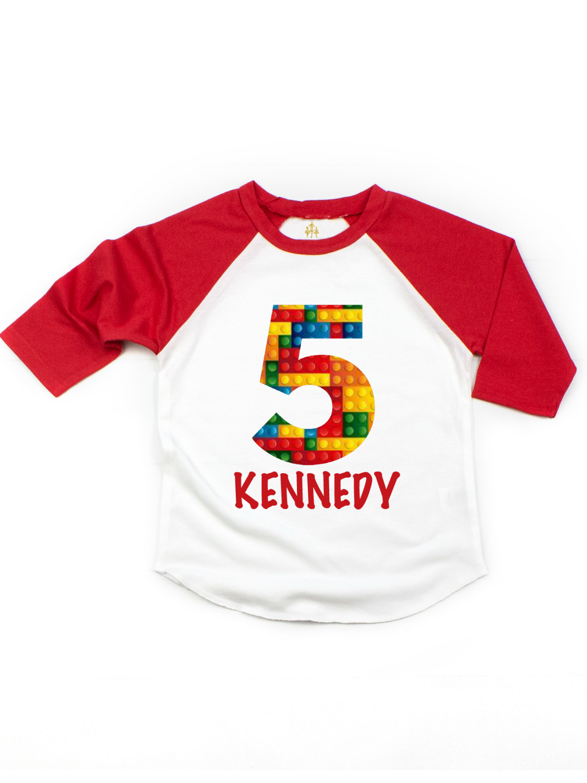 Building Blocks Birthday Raglan Shirt - Personalized