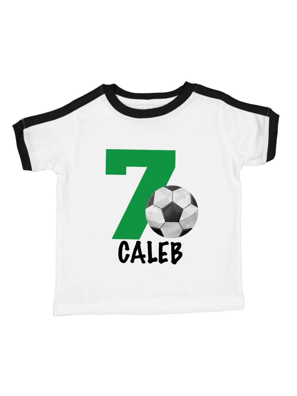 Soccer Ball Birthday Shirt - White, Gray, & Green