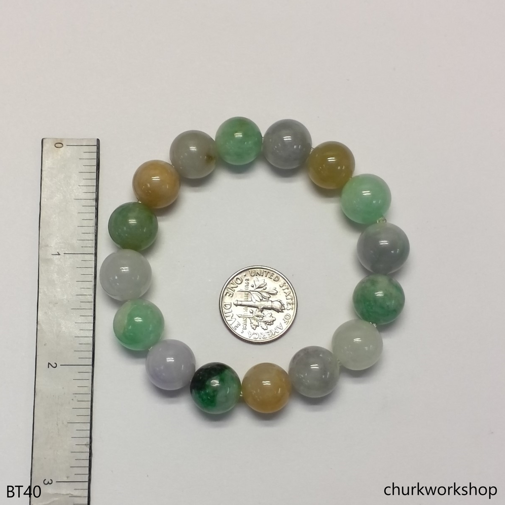 multi colored jade bracelet