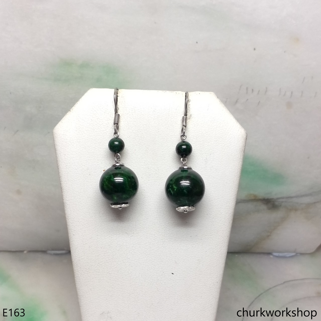 green jade earrings