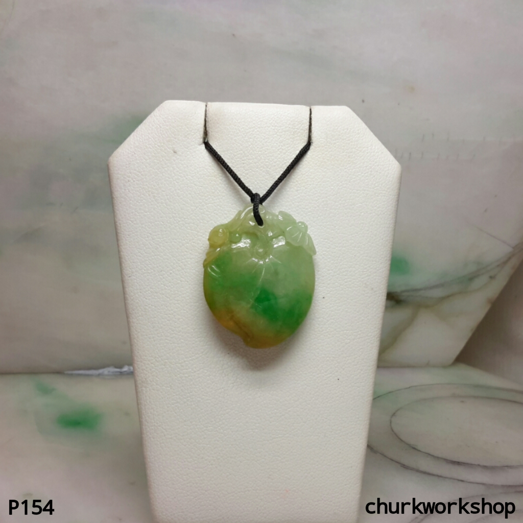 Multi color jade peach pendant – Churk 