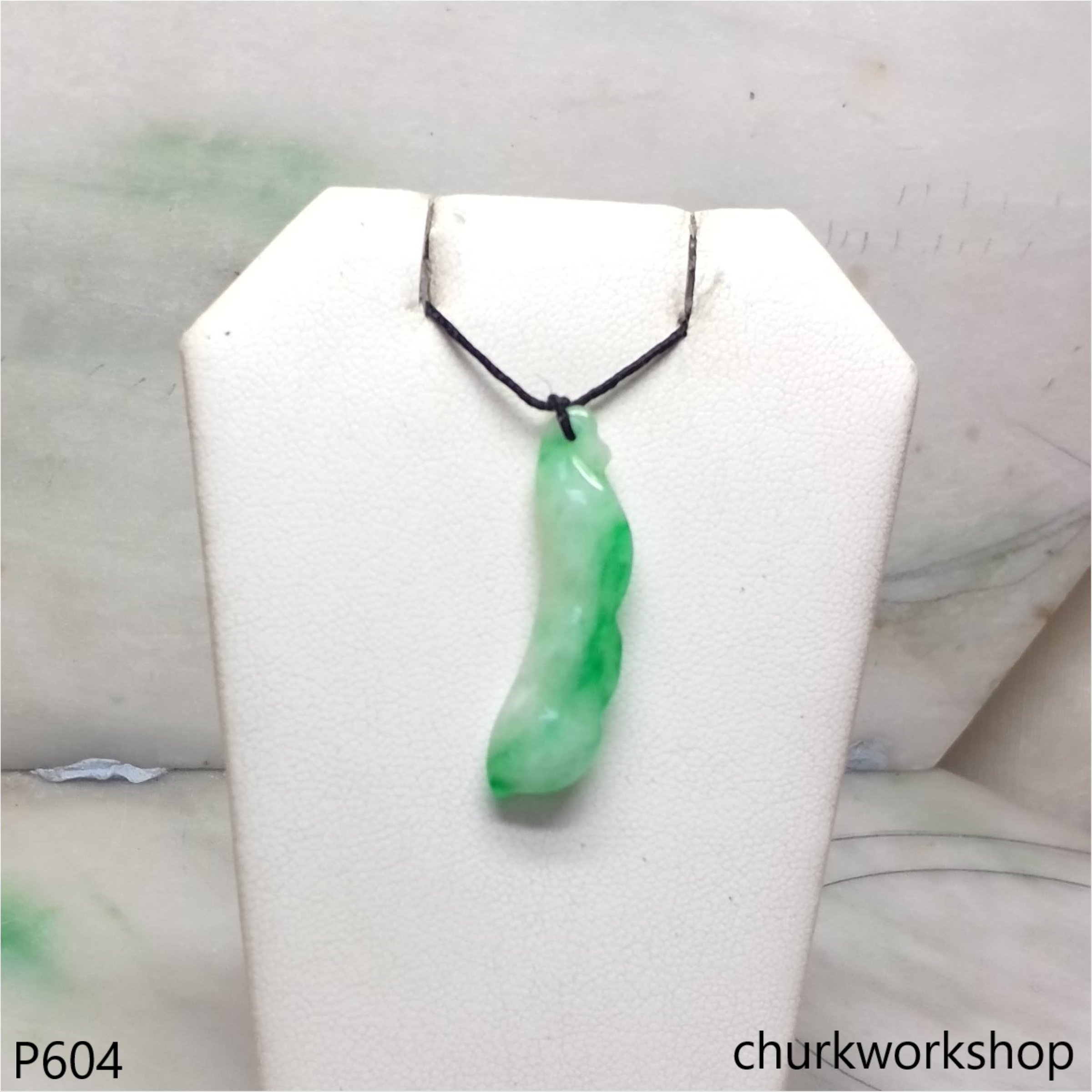 jade bean pendant