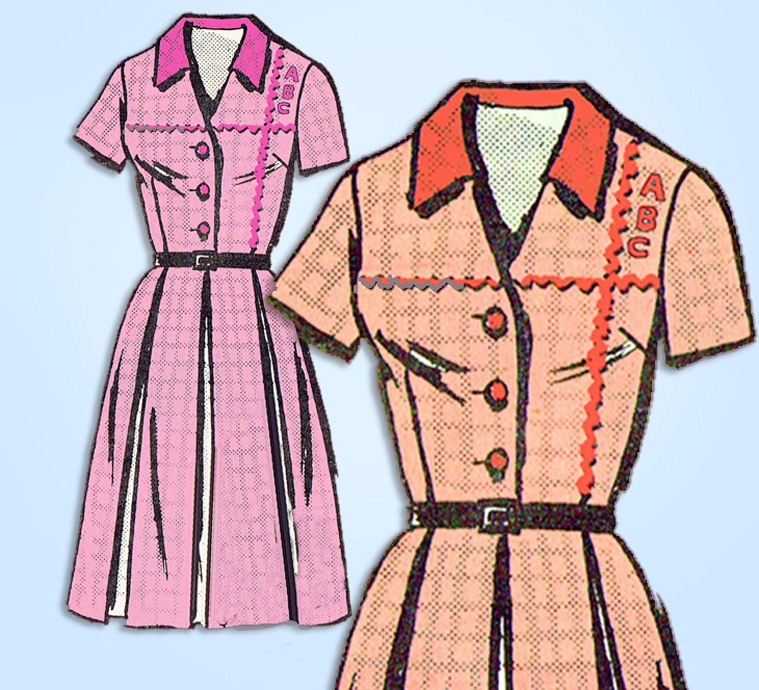 shirtwaist dress 1960s