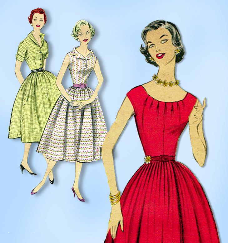 1950s Original Vintage Advance Pattern 8524 Uncut Misses Dress Sz 36 B ...