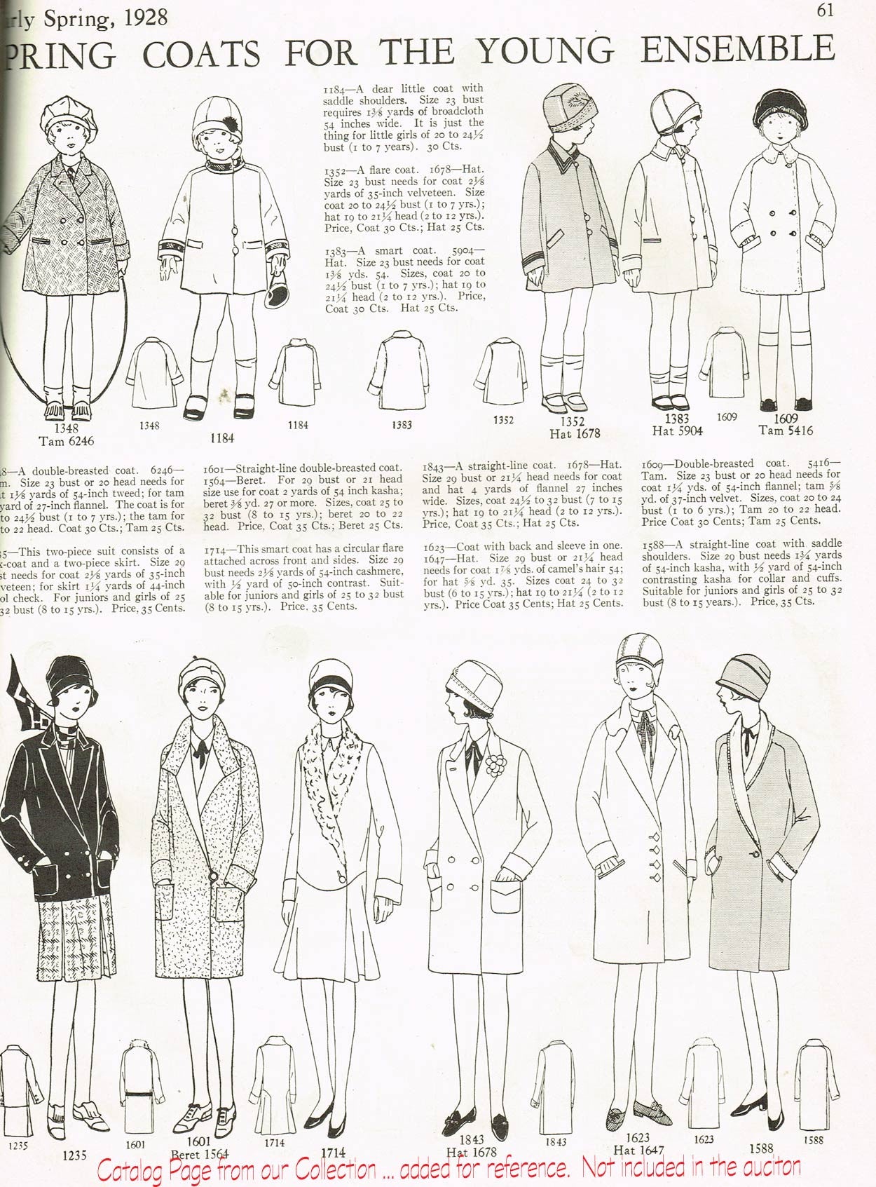 1920s Antique Butterick Sewing Pattern 1843 Uncut Girls Flapper Coat S ...