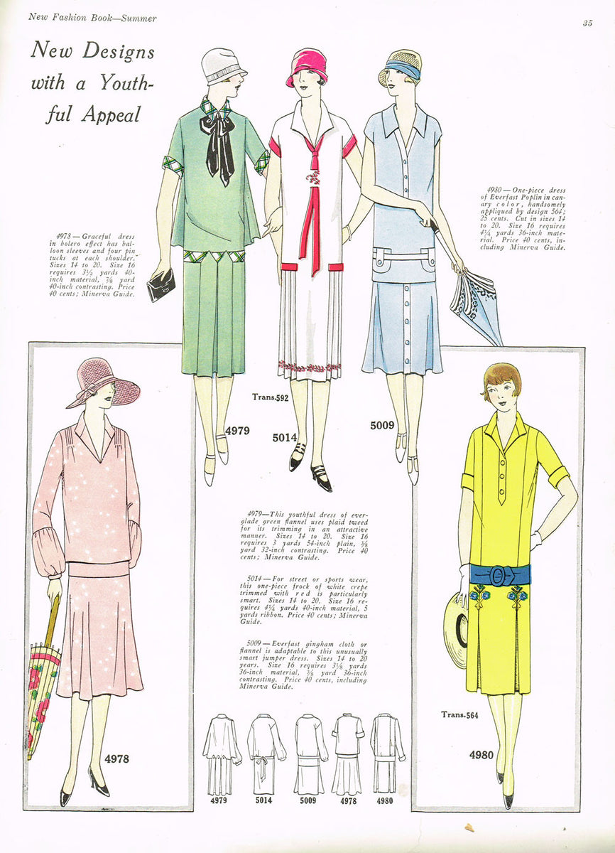 1920s VTG Ladies Home Journal Sewing Pattern 4979 FF Flapper Dress 34B ...