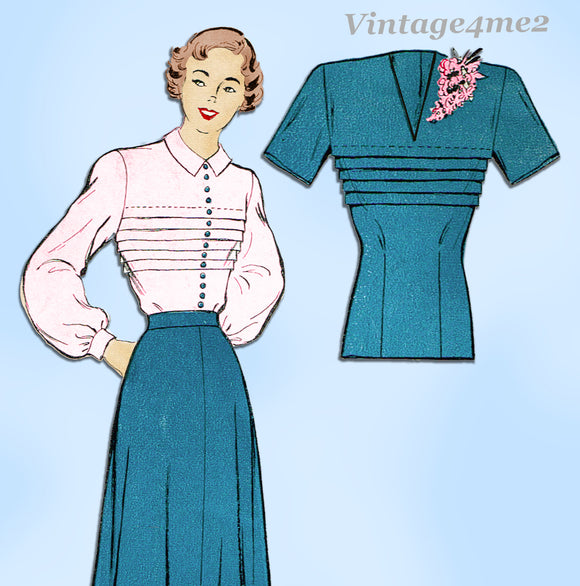 New York 531: 1950s Uncut Misses 2 Piece Dress Size 33 B Vintage Sewin ...