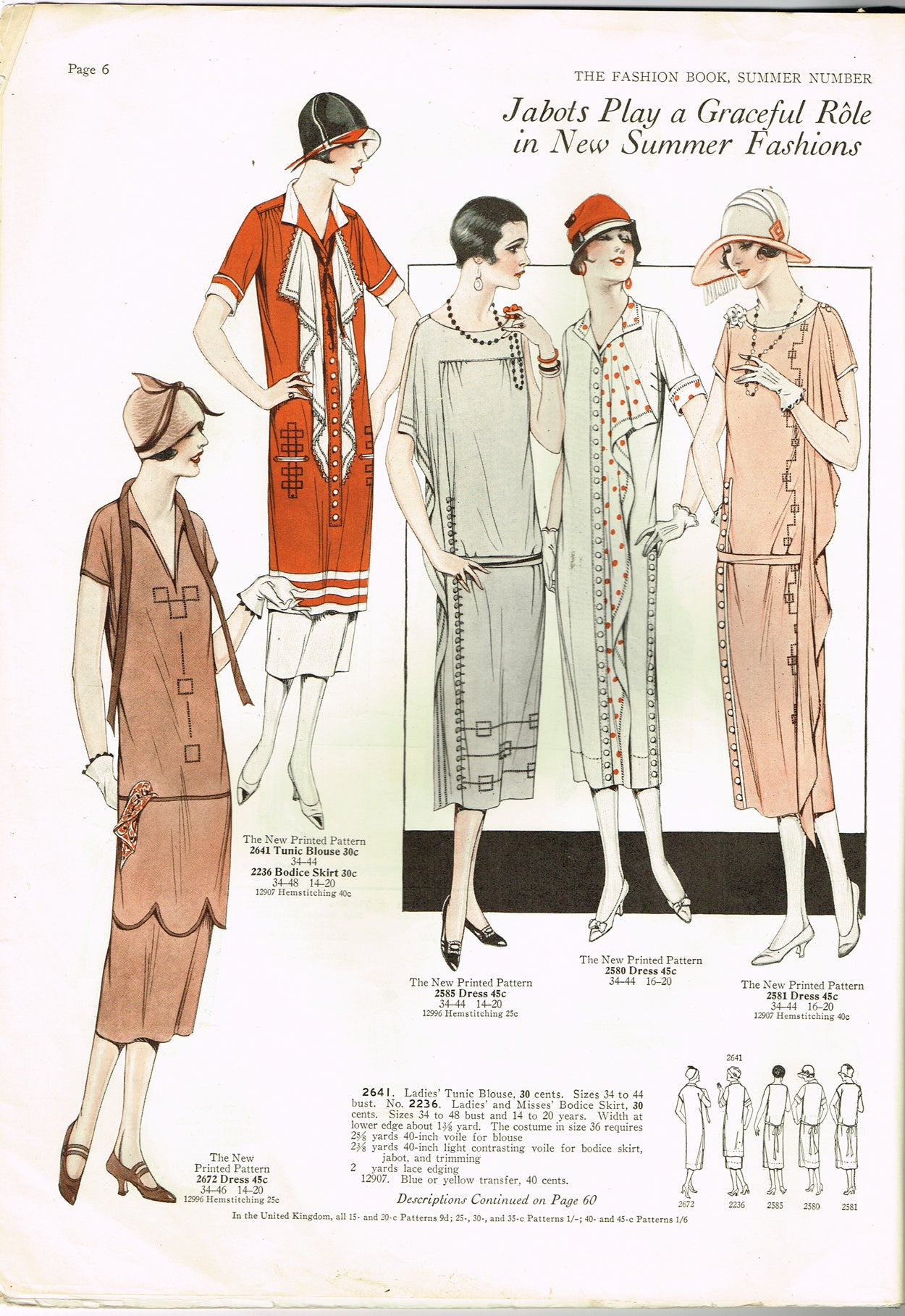 1920s Pictorial Review Sewing Pattern 2672 Misses Flapper Dress Sz 38B ...