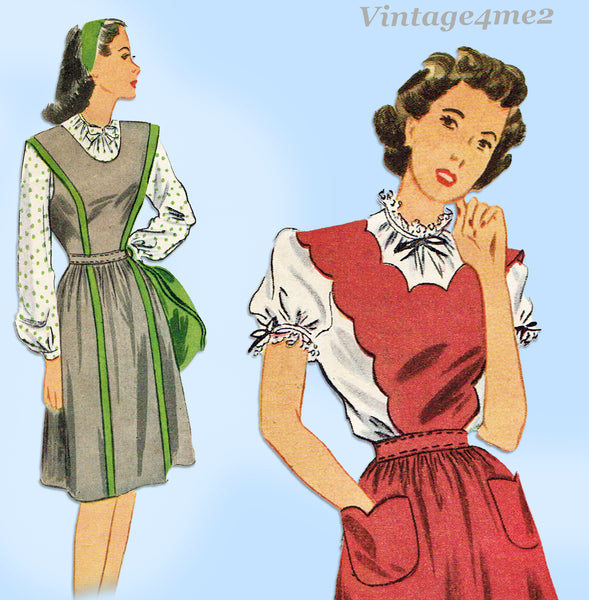 Simplicity 1058: 1940s Mother Daughter Dress Vintage Sewing Pattern ...