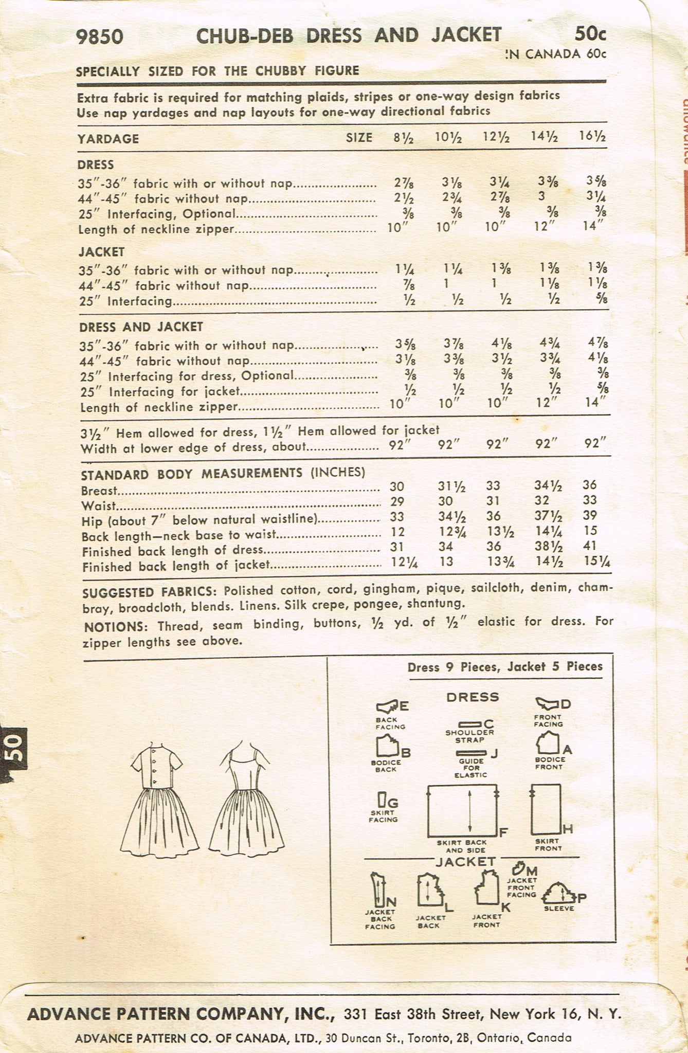 1960s Vintage Advance Sewing Pattern 9850 Uncut Girls Sun Dress 30 B ...