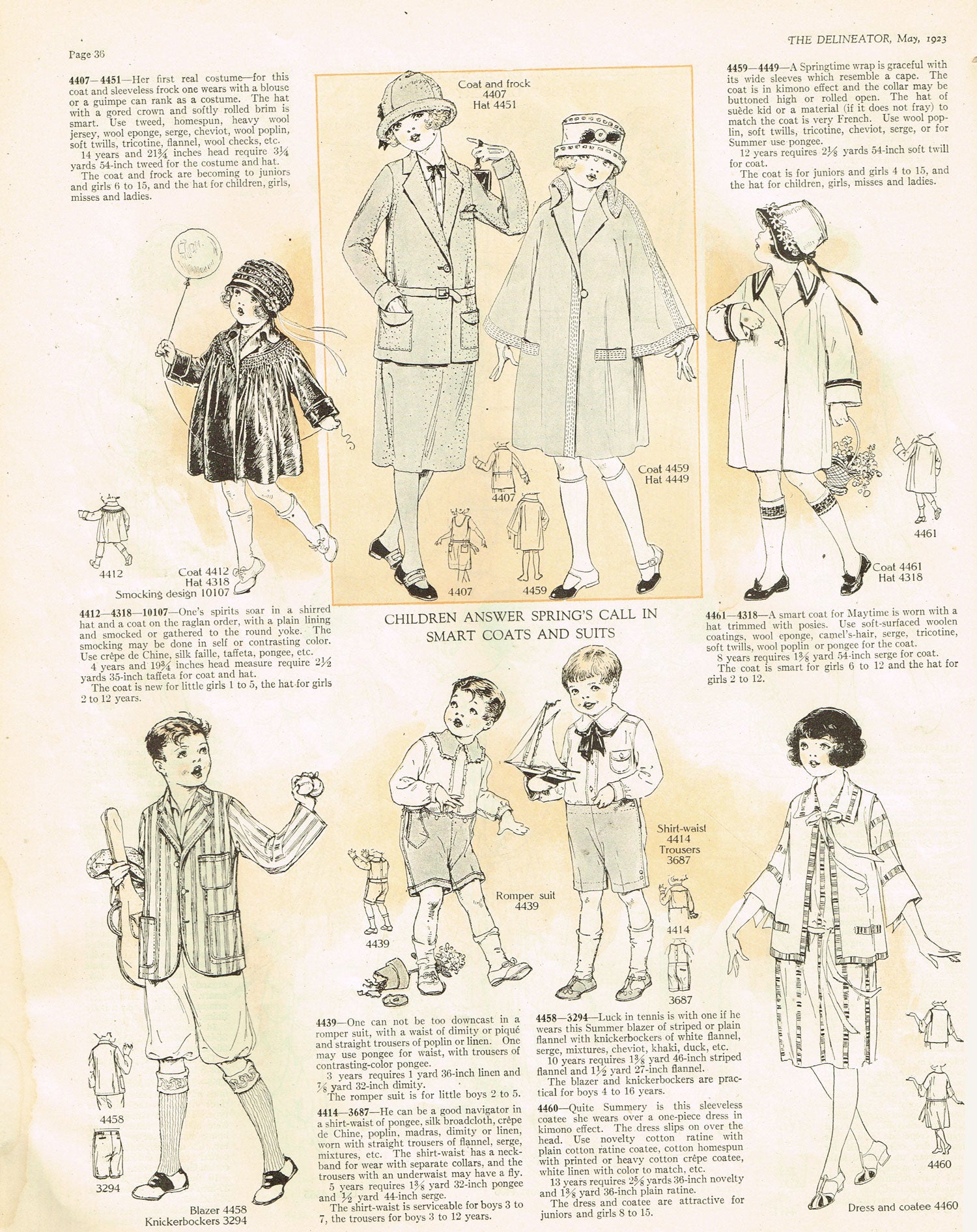 1920s Original Vintage Butterick Delineator Patterns & Womens Magazine ...