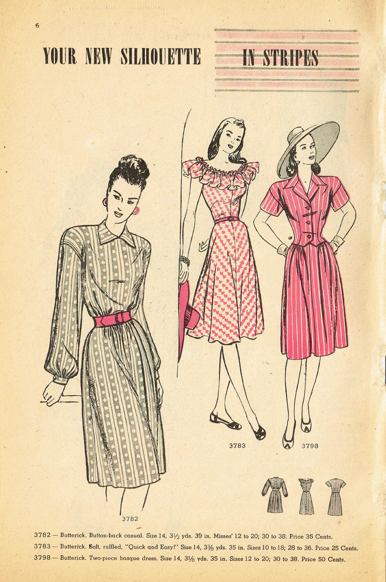 Digital Download Butterick Fashion Flyer May 1946 Small Sewing Pattern ...