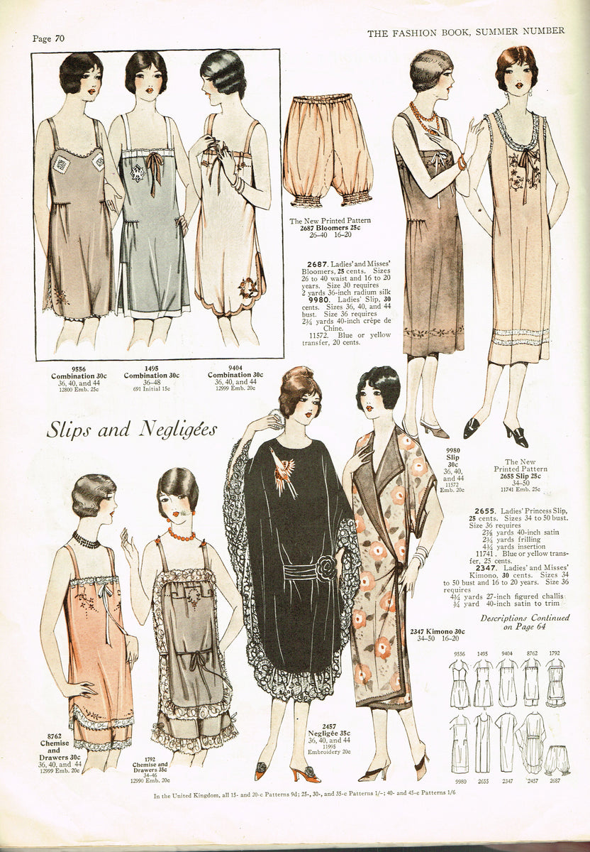 1920s VTG Pictorial Review Pattern 2347 Misses Flapper Kimono Robe 38B ...