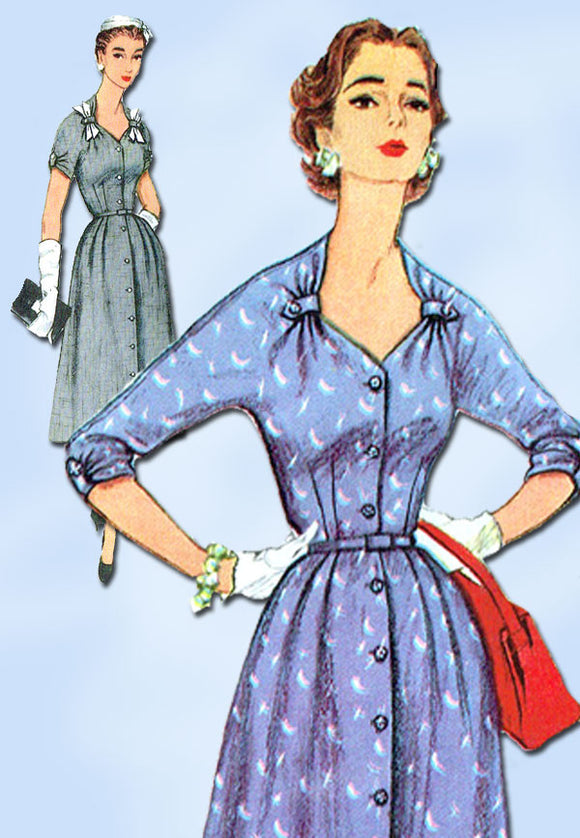 1950s Vintage Misses Dress Uncut 1954 Simplicity Sewing Pattern 4962 S ...