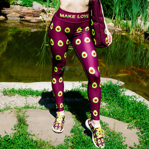 womens maroon leggings