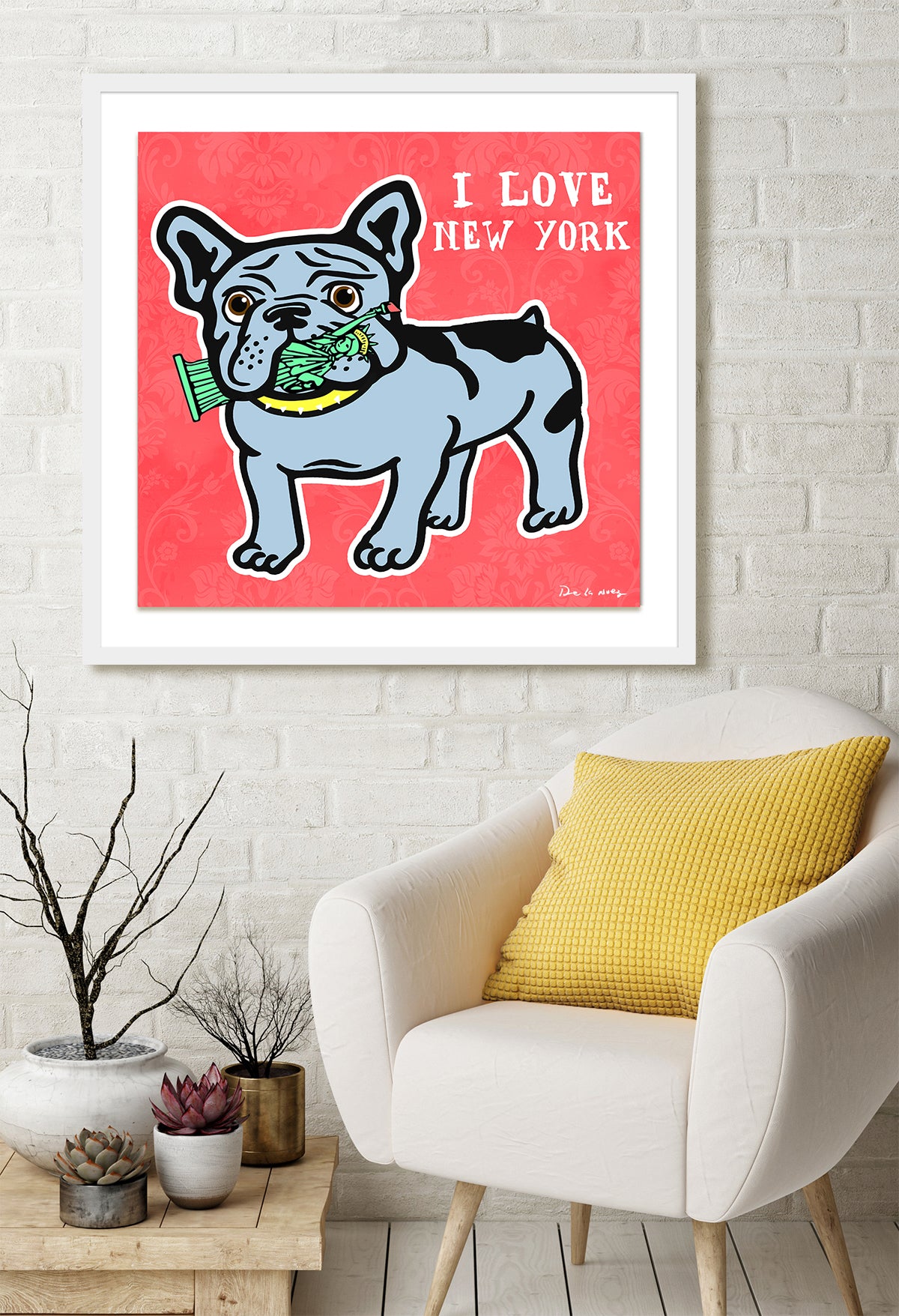I Love New York Mixed Media - FRAMED, Signed