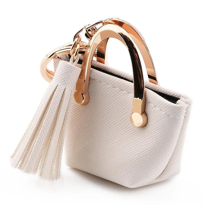 1+1 Free Birkin Inspired Mini Hand Bag - PU Leather Coin Bag Charm Keychain - Image 5