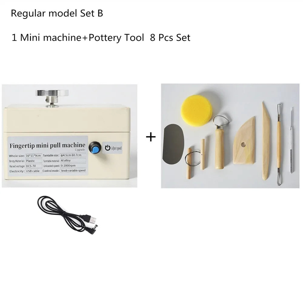 Pottery Wheel USB Mini Electric Desktop Clay Spinner Fall 2025 Metal Turntable Precise Speed Control Portable - Image 13