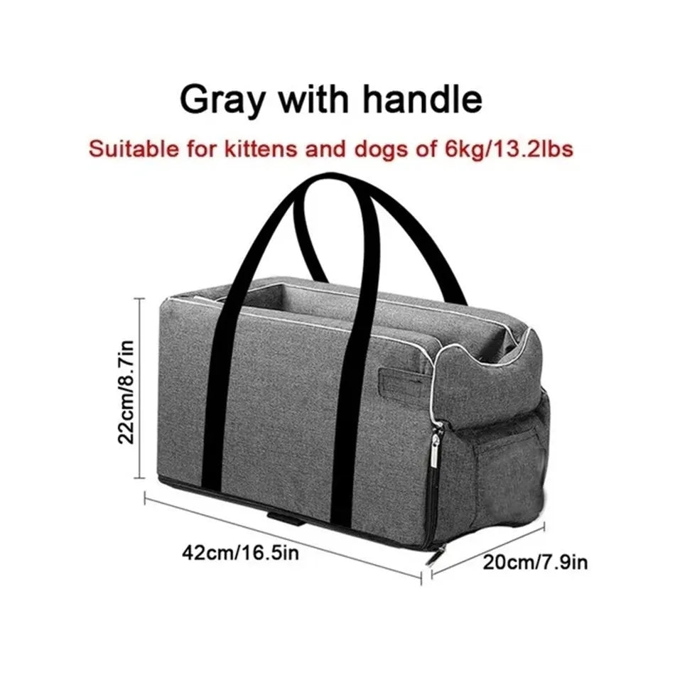 Dog Car Seat Portable Carrier Bed Booster Seat Road Trip 2025 Travel Safety Cozy Durable Pet - Image 4