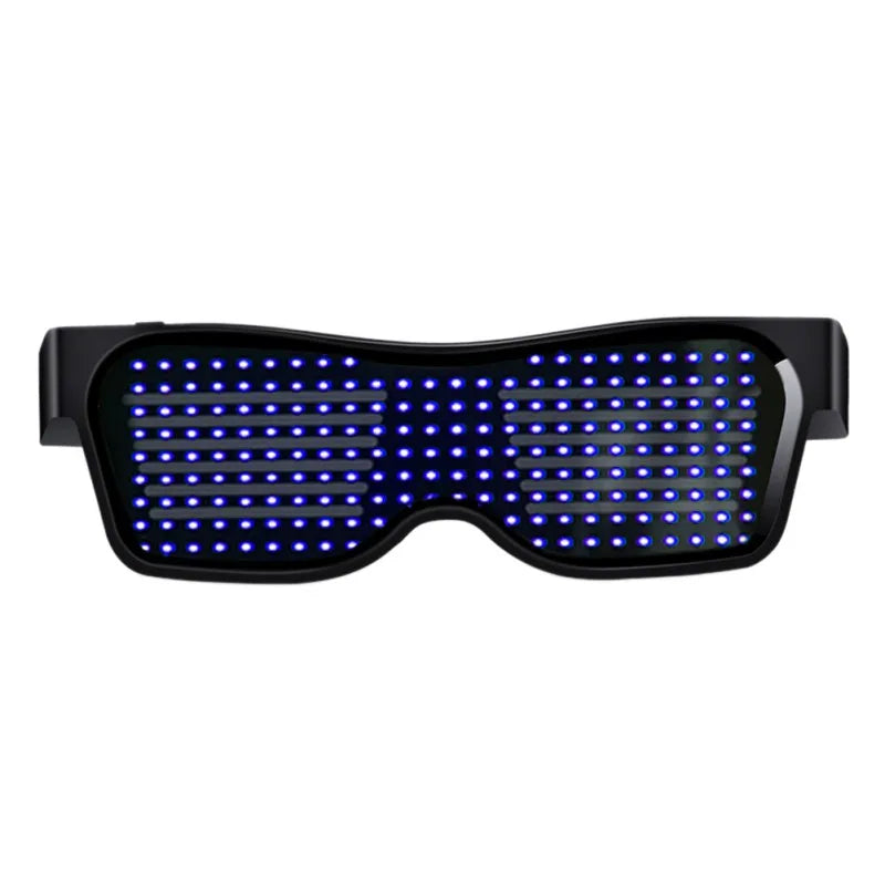 Bluetooth LED Text Glasses for DJs - USB Charging Party Gift