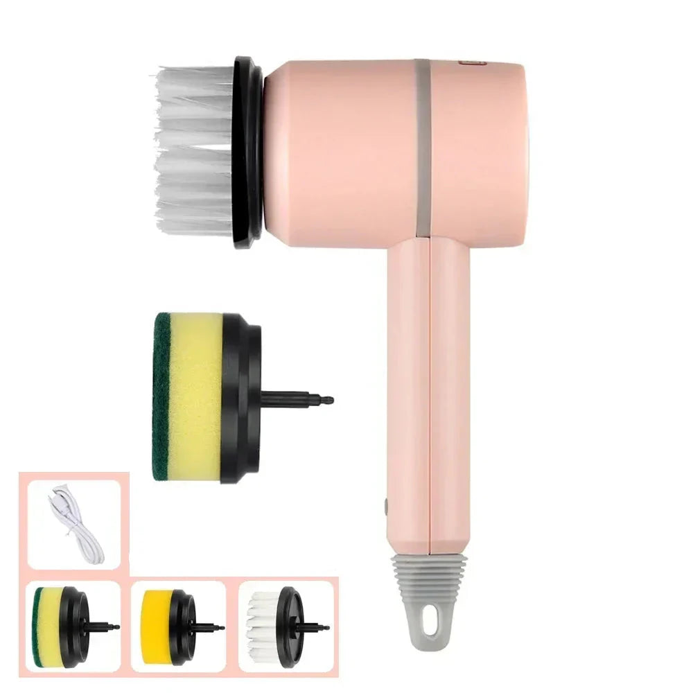 Wireless Electric Cleaning Brush USB Rechargeable Scrubber for Kitchen and Bathroom Cleaning, 3 Speed Professional Tool - Image 4