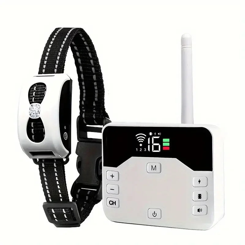 Pets Wireless Electronic Fence - IP65 Waterproof Rechargeable Remote Control Training Collar