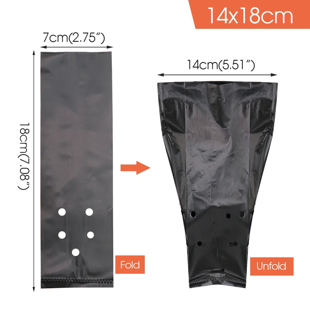 Breathable PE Seedling Nursery Bags - 100/200PCS Garden Tools for Vegetable Planting - Image 12