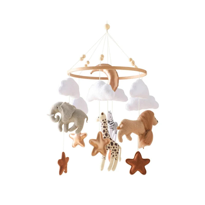 Wooden Felt Animal Crib Mobile With Soothing Calming Music - Image 11