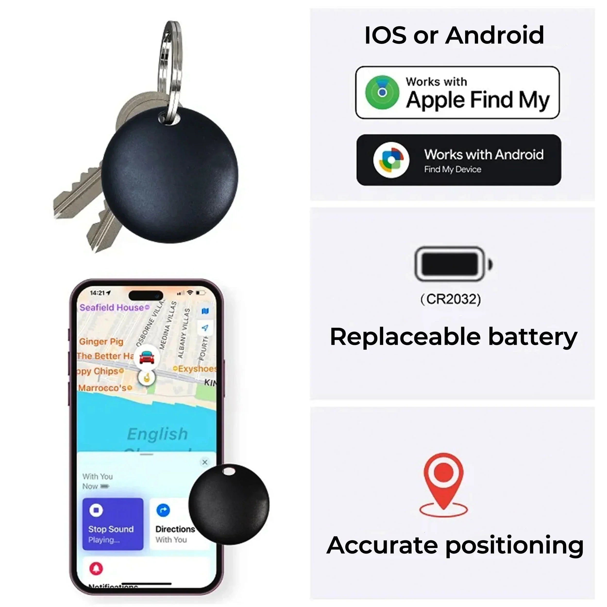 Airtag GPS Tracker Key Finder Bluetooth Locator No SIM - Image 4